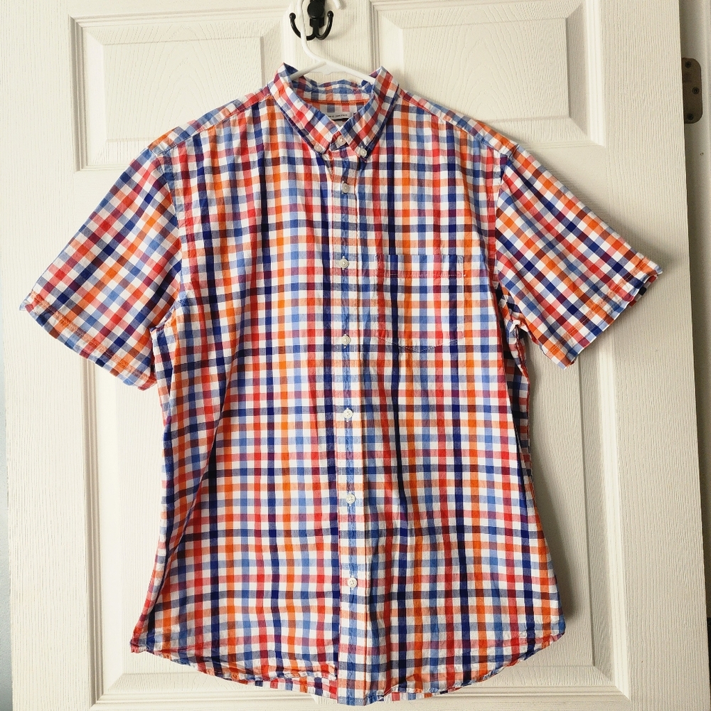 OLD NAVY Mens Multicolor Checkered Shirt.